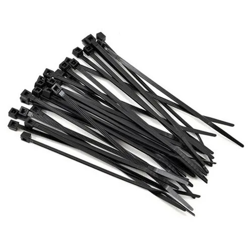 Black Plastic Cable Tie - Industrial Grade, Black Jacket Color For Robust Use | Effective Solution For Secure Cable Management