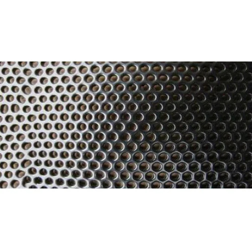 सिल्वर एसएस छिद्रित धातु शीट्स