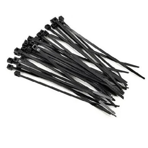 Weather Resistant Nylon Cable Tie - Nylon Material, Black Color | Ideal For Industrial Use, Thermal Aging Resistance, Reusable Design