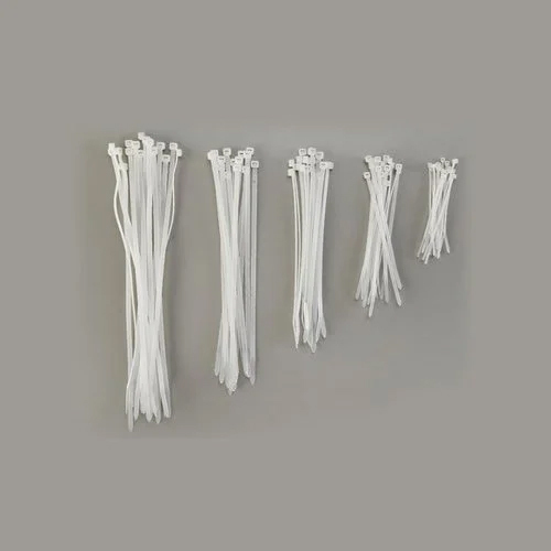 White Nylon Cable Tie - Industrial Grade | White Jacket Color For Reliable Use In Heavy-duty Applications
