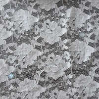 व्हाइट प्रिंटेड नेट फैब्रिक