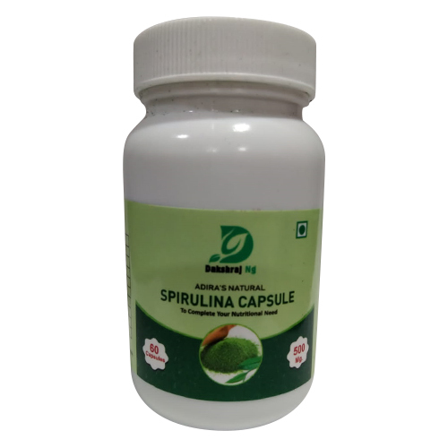 Spirulina Capsules - 500mg , Optimal Dosage Guidelines, Easy-to-swallow Capsules, Store At Room Temperature