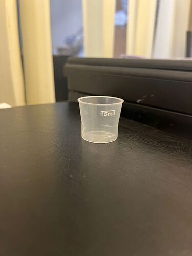  पारदर्शी 15ml मापने वाला कप सिंगल मार्किंग