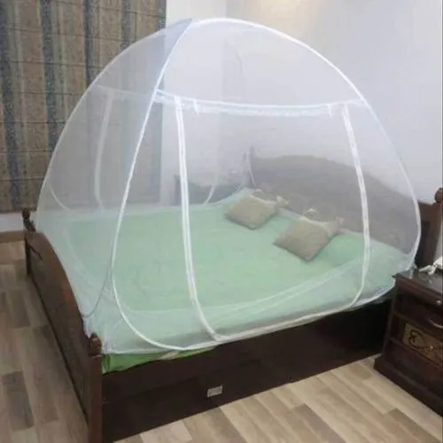 Portable Double Bed Mosquito Net - Full Size, White Color | Ideal for Adults, Home Use, Durable Fabric for Effective Mosquito Protection