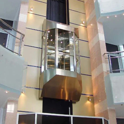 Hydraulic Passenger Elevator - Stainless Steel Design | Safety Sensor, Remote Controller and Calling Box Included