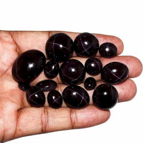 Natural Star Garnet Plain Gemstones Cabochons - Aaa Grade, 10-50 Mm Size Range, Natural Brown Color | 100g Package Weight, Made Of Natural Garnet Stone