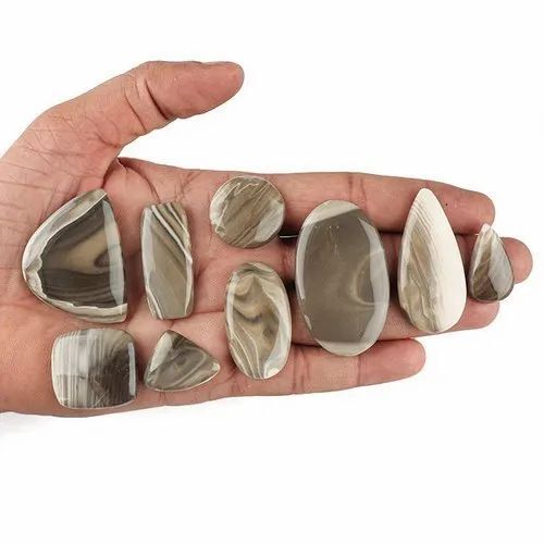 Natural Flint Stone Gemstone Plain Cabochon - Grade: Aaa