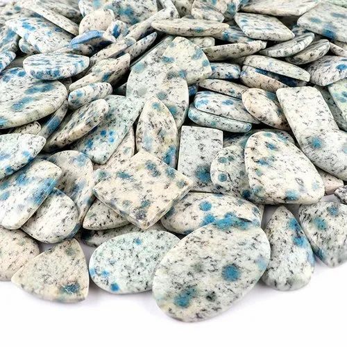 Natural K2 Jasper Gemstone Plain Cabochon - Aaa Grade Agate, 10-50 Mm Size, Natural White Color, 100 Gm Weight, Plain Shape | Material: Agate, Other Treatments Applied
