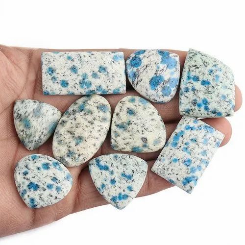 Natural K2 Jasper Gemstone Plain Cabochon - Aaa Grade Agate, 10-50 Mm Size, Natural White Color, 100 Gm Weight, Plain Shape | Material: Agate, Other Treatments Applied