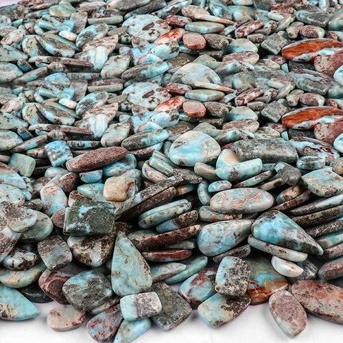 Natural Comm Larimar Gemstone Cabochon - Agate Material, 10-50 Mm Size Range, White Color, Grade Aaa Quality, 100 Grams Weight