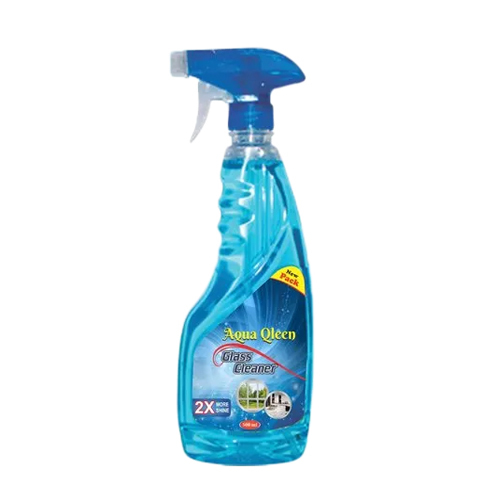Aqua Qleen - Plastic Bottle, 500 ml Size - Blue Color, Trigger Spray Design for Effective Glass Cleaning