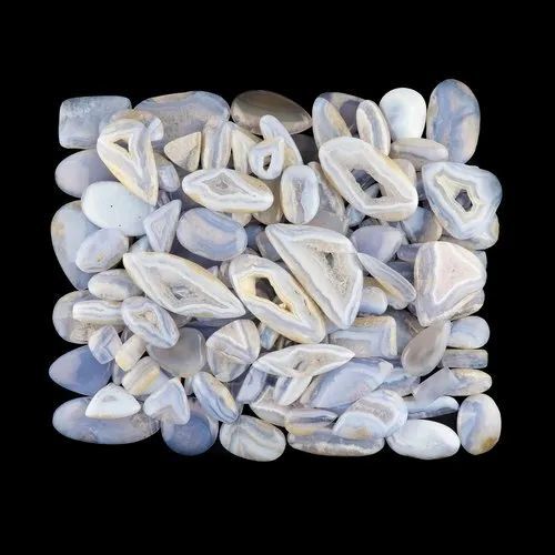 Blue Less Agate Gemstone Cabochon - Natural Agate, 10-50 Mm Size, White Color, Aaa Grade, 100 Gm Weight | Ideal For Jewelry, Home Decor, Crafting Projects