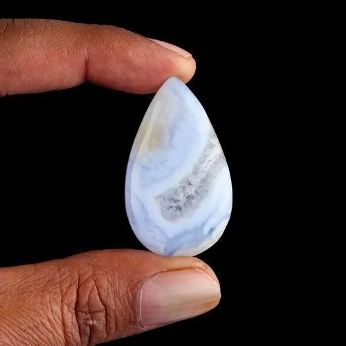 Blue Less Agate Gemstone Cabochon - Natural Agate, 10-50 Mm Size, White Color, Aaa Grade, 100 Gm Weight | Ideal For Jewelry, Home Decor, Crafting Projects
