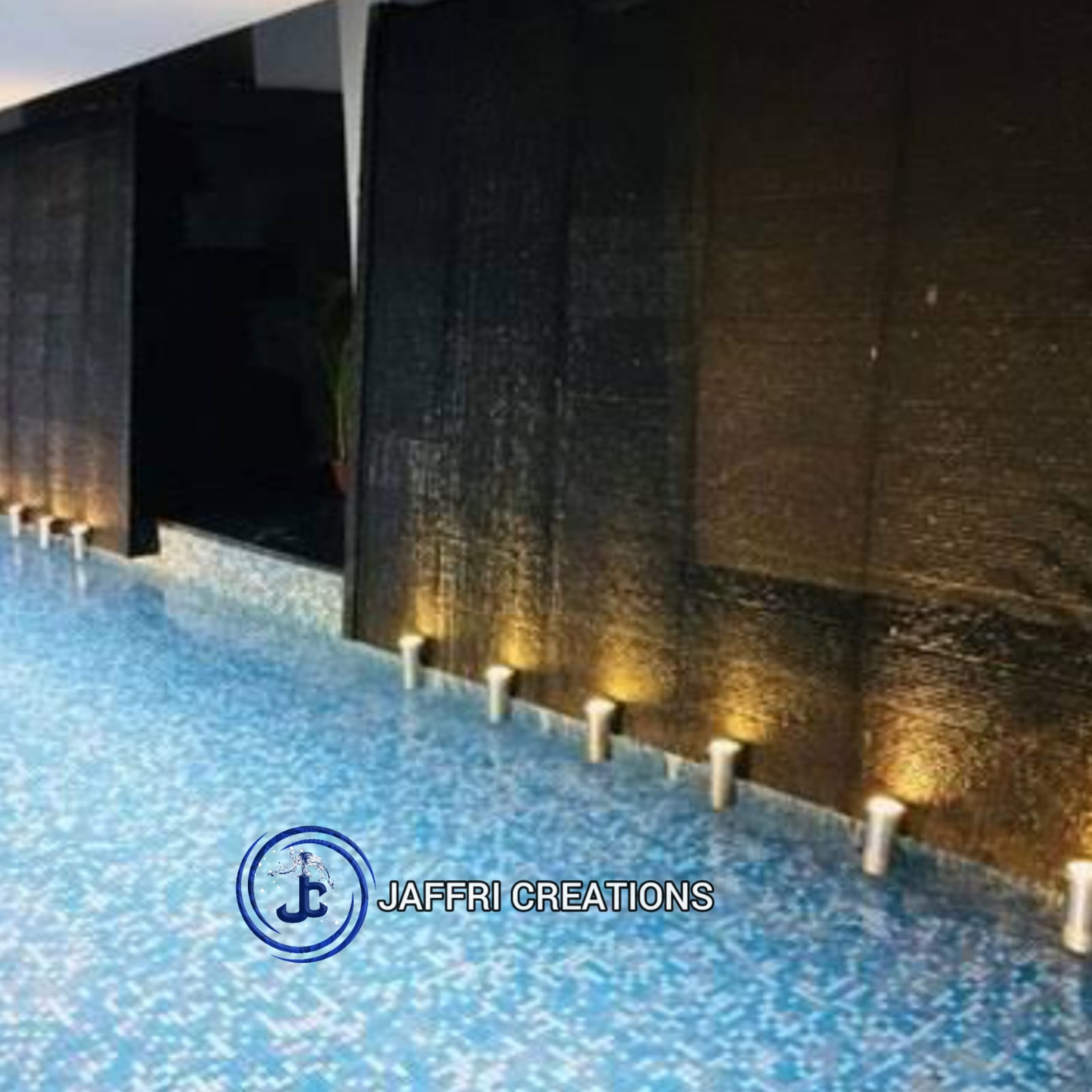 Cascade Wall Fountain In Frp - 6ft X 4ft, 3 Rgb Led Lights, 1/2hp Pump, Waterproof Wiring, Durable Frp, Easy Install, Outdoor Water Feature