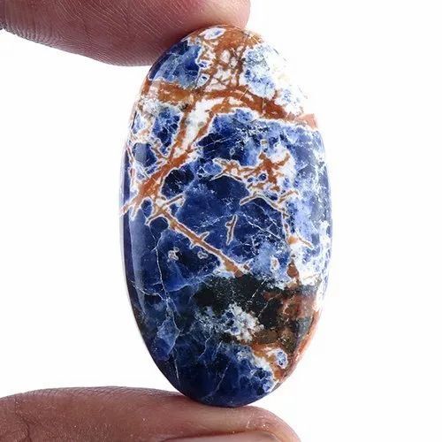 Natural Blue Sodalite Gemstone Cabochons - Natural Agate 10-50 Mm Aaa Grade Ocean Blue | 100g Pack Of Natural Beauty Gems