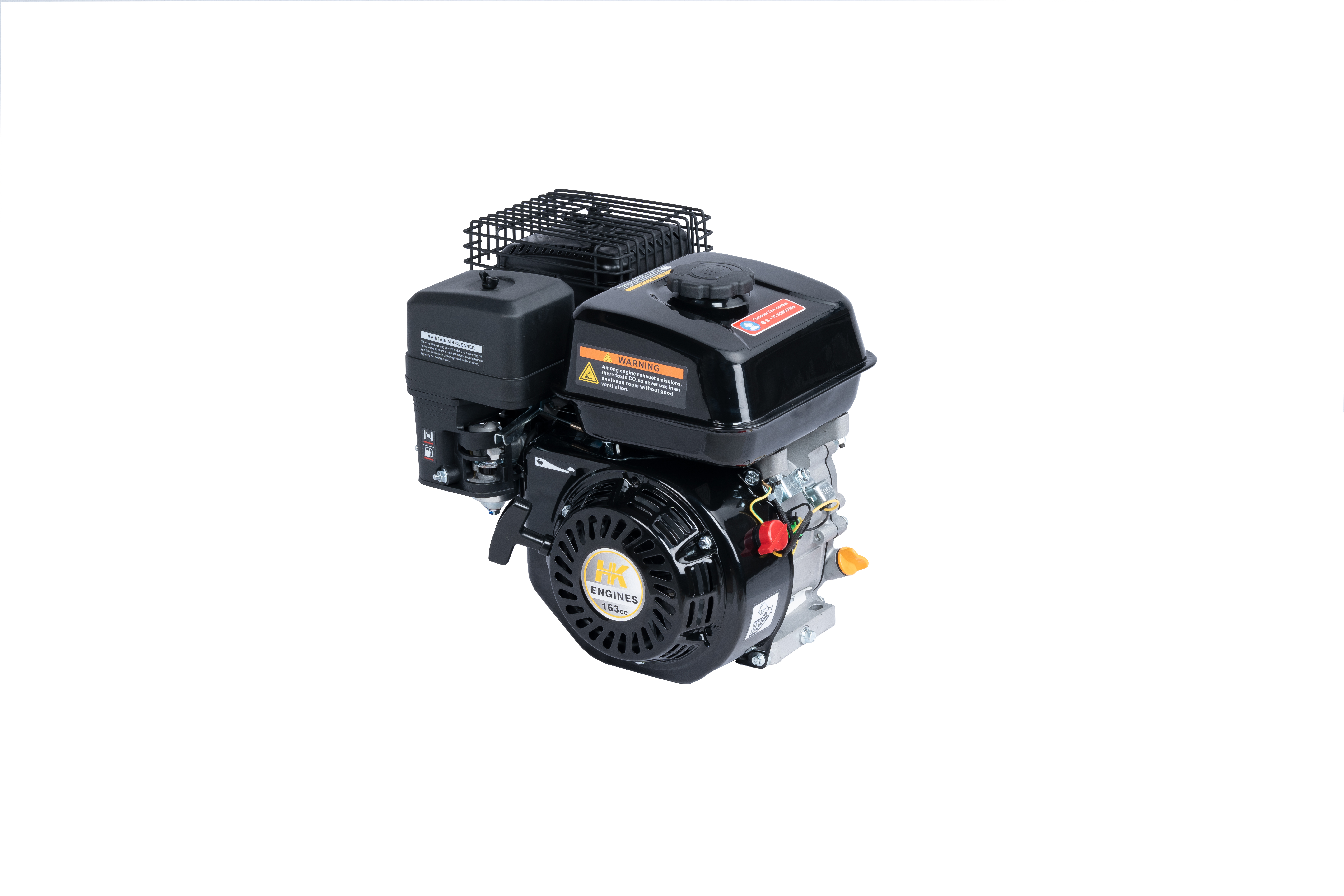 Hk 163 Horizontal Shaft Engine - Single Cylinder 68mm Bore 3600rpm | Steel Material 1 Year Warranty Ideal For Mowers And Pumps