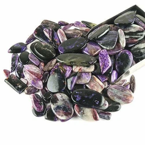 Natural Charoite Plain Cabochons Stones - Natural Agate, Size 10-50 Mm, Mesmerizing Blue Color, Aaa Grade Quality, Weight 100 Gm