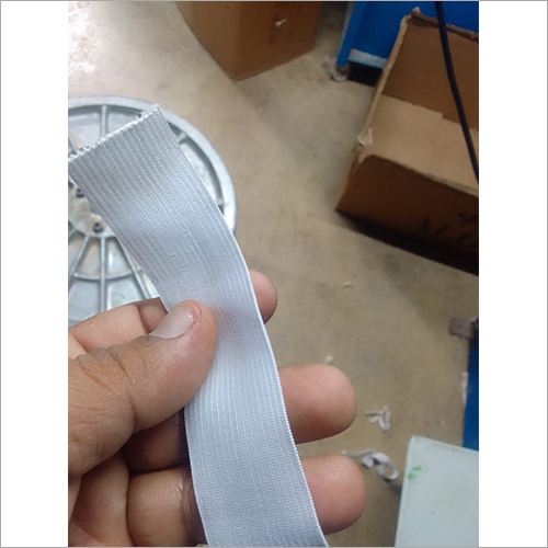 Rubber Plain Elastic Tapes - Rubber Material, Available In Various Sizes, White Color | Ideal For Waistbands, Gloves, Sporting Goods, And More