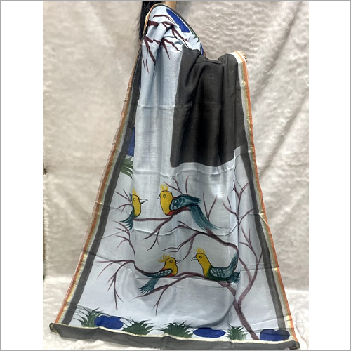 डेली वियर कॉटन हैंड पेंटेड साड़ी