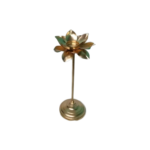 Polishing Metal Lotus Candle Holder