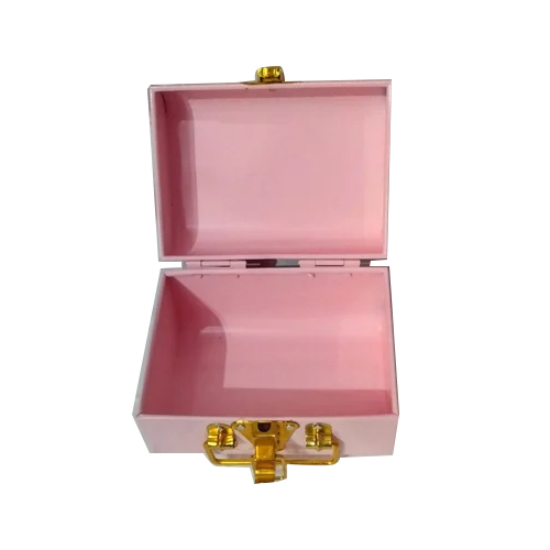 Pink Makeup Box - Iron Material, Lightweight Design, Pink Color | Attractive Style, Multiple Compartments, Anti-wear & Spill-proof Interiors