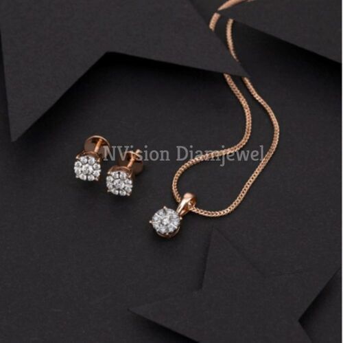 Natural Diamond Light Weight Nakshatra Pendant Set Diamond Carat Weight: 0.70 Carat