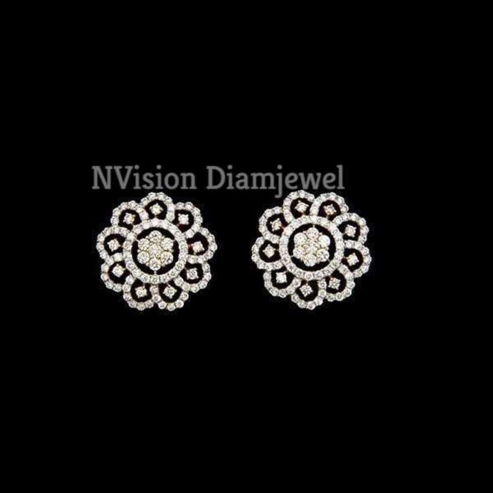 Real Diamond Designer Earrings - Diamond Carat Weight: 1.56 Carat