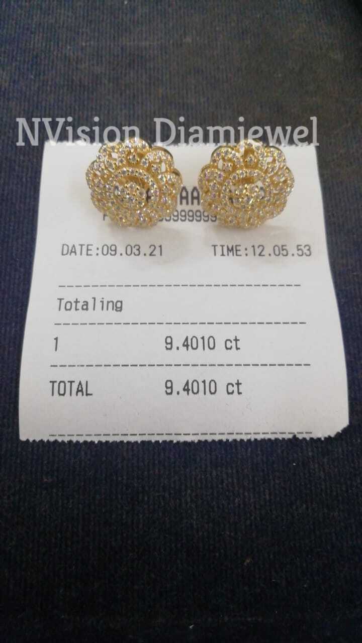 Real Diamond Designer Earrings - Diamond Carat Weight: 1.56 Carat