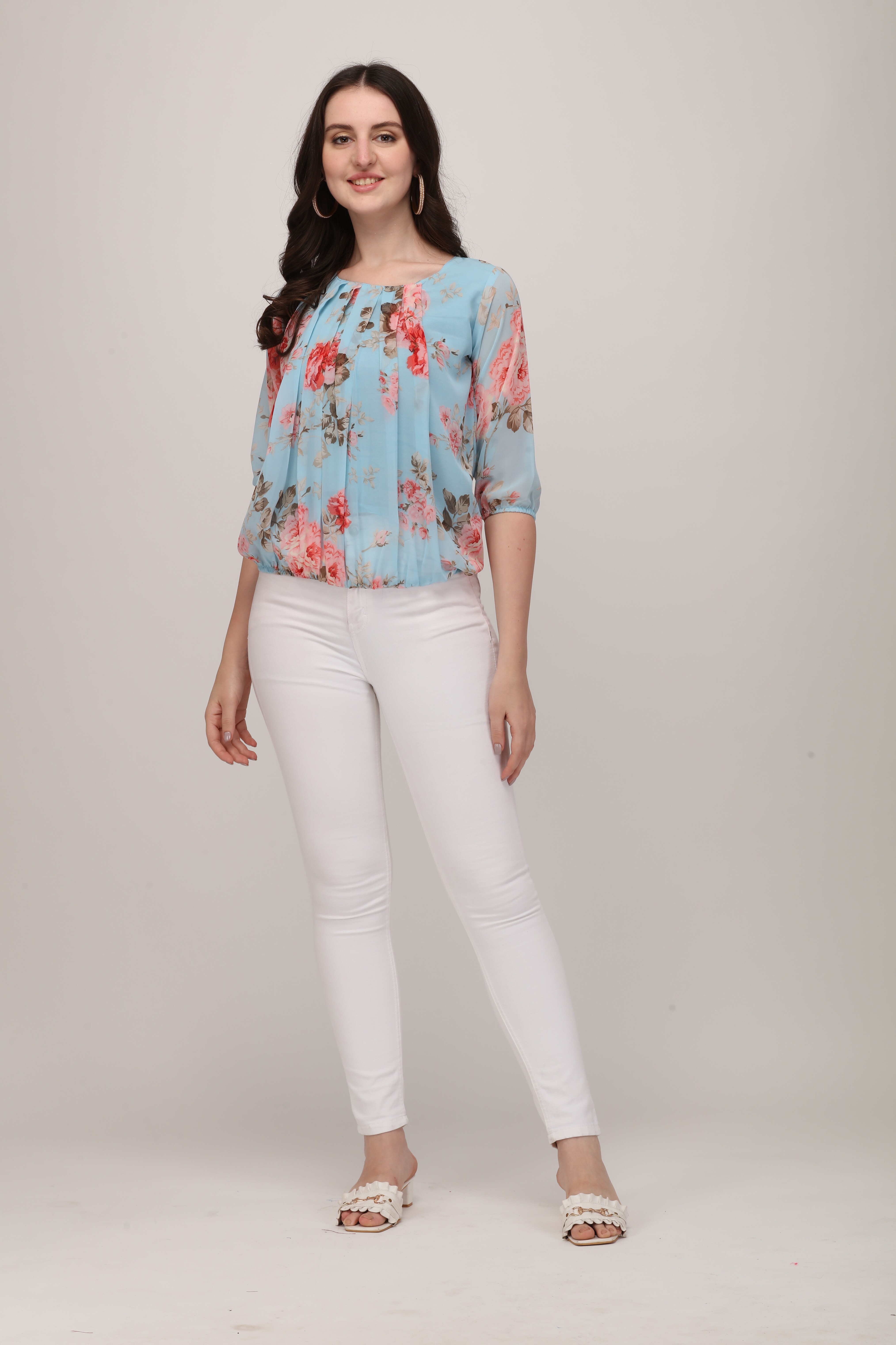 Avina Women Casaul Blue Wear Top