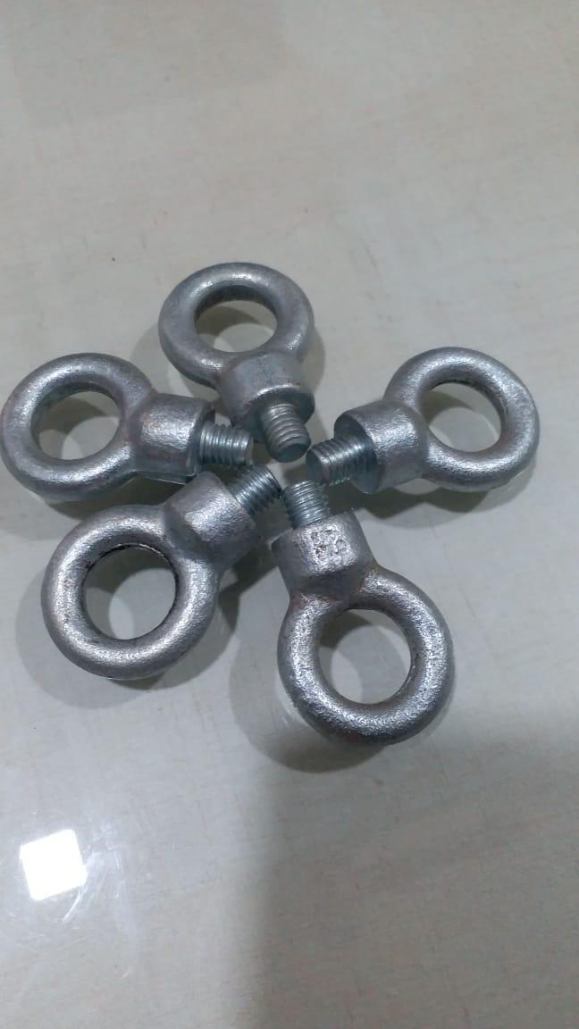 Eye Bolt - Stainless Steel, Standard Size, Silver Color, Zinc Plated | Heavy-duty Fastener For Rigging, Lifting, And Attachment Applications