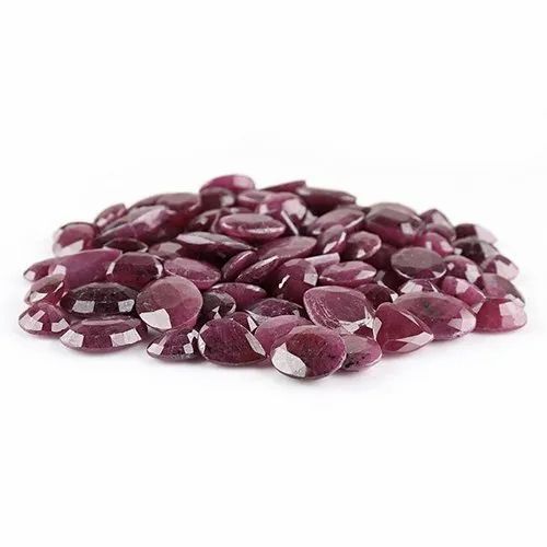 Natural Ruby Gemstone Cut Stone - Grade Aaa, 10-20 Mm Size , Red Natural Ruby With Round Brilliant, Oval, And Emerald Cuts