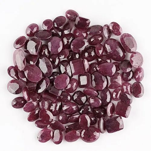 Natural Ruby Gemstone Cut Stone - Grade Aaa, 10-20 Mm Size , Red Natural Ruby With Round Brilliant, Oval, And Emerald Cuts