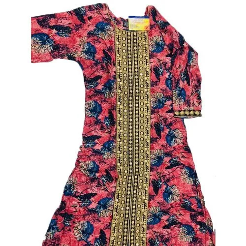 Ladies Fancy Rayon Kurti - Printed Fabric, Size S, M, L, Xl, Xxl, 3xl, 4xl, 5xl | Perfect For Party Wear, Elegant Design