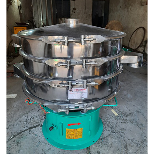 Automatic Vibro Sifter Machine - Metal Build, Silver Finish | Warranty Included, Non-computerized Operation