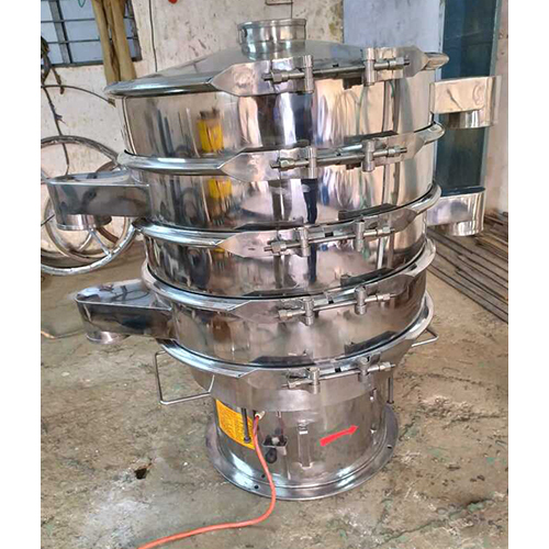 Automatic Vibro Sifter Machine - Metal Build, Silver Finish | Warranty Included, Non-computerized Operation