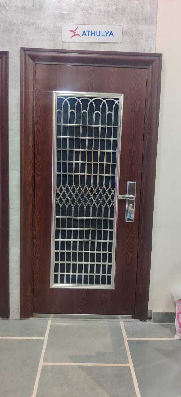 Security Steel Doors - Color: Wooden Finish