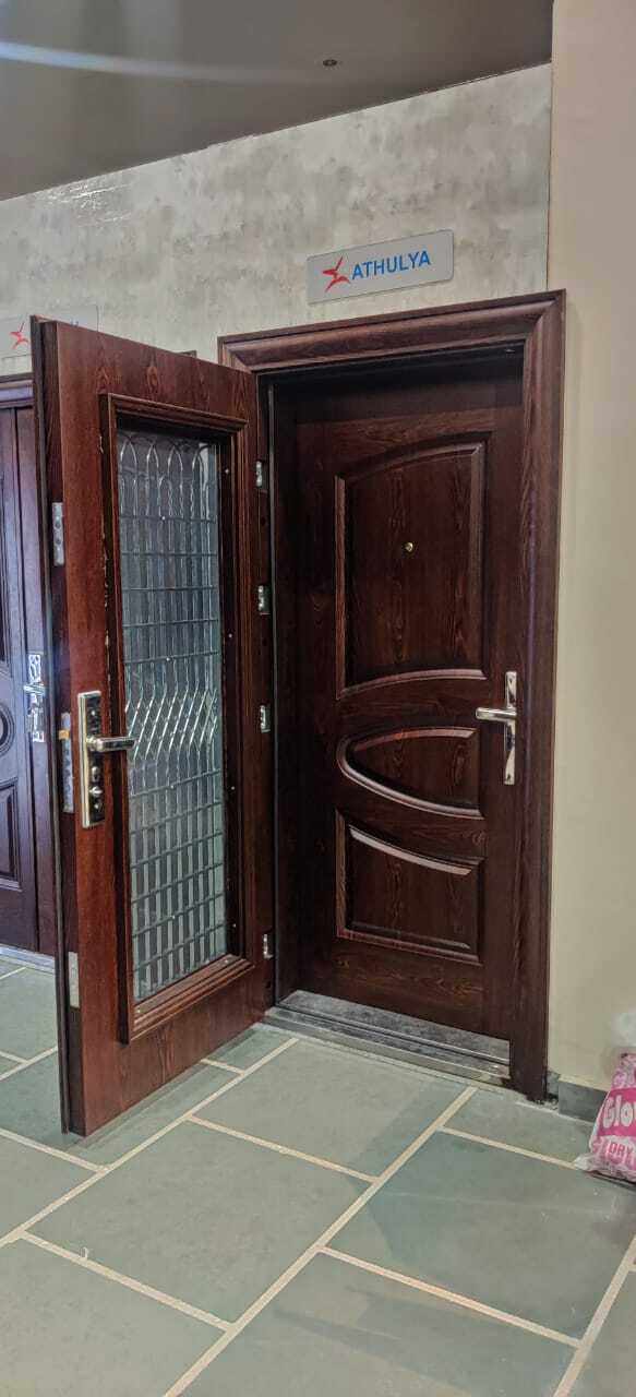 Security Steel Doors - Color: Wooden Finish