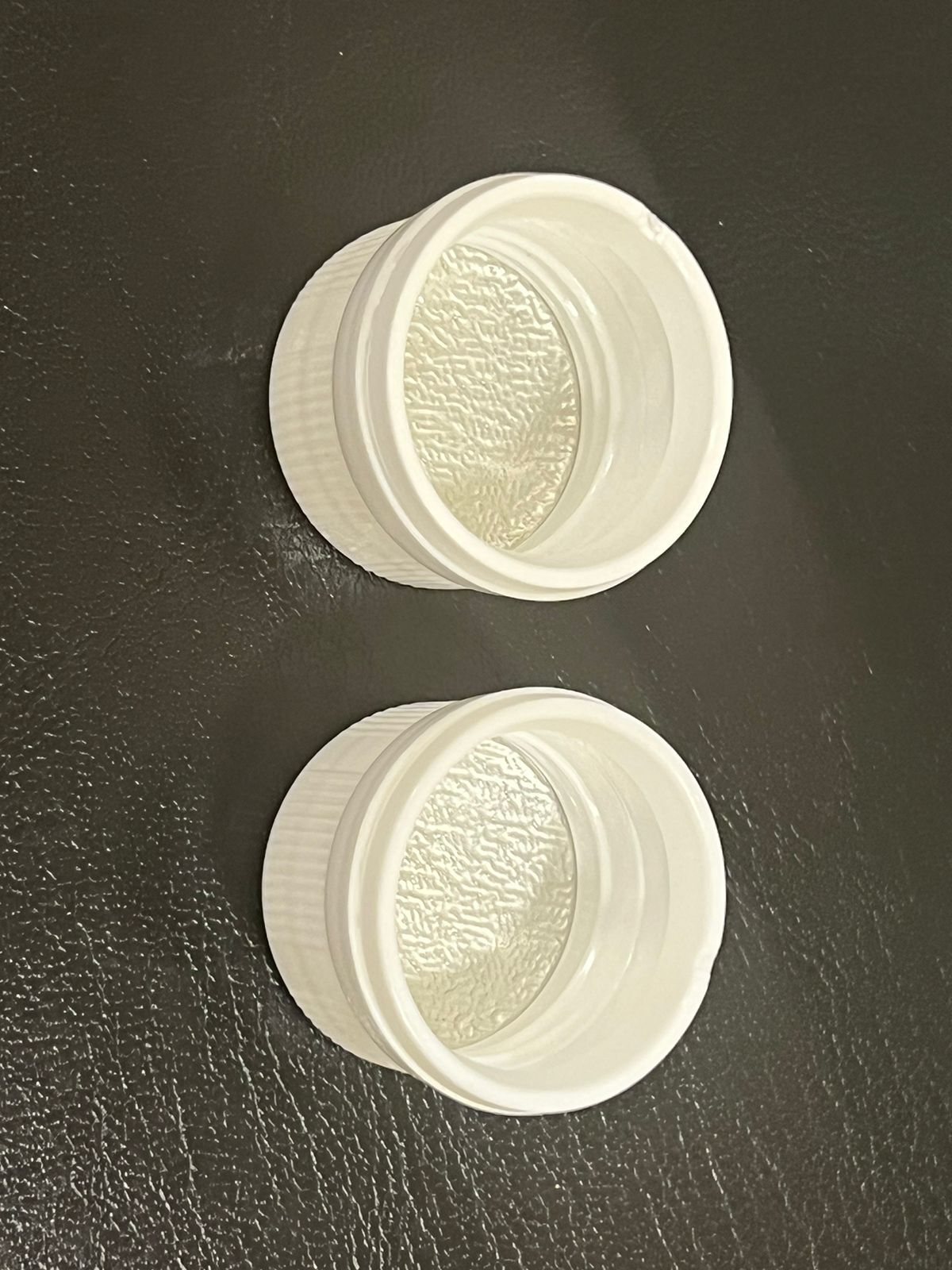 28mm Pilfer Proof Cap With Glass Induction Wad - Color: White