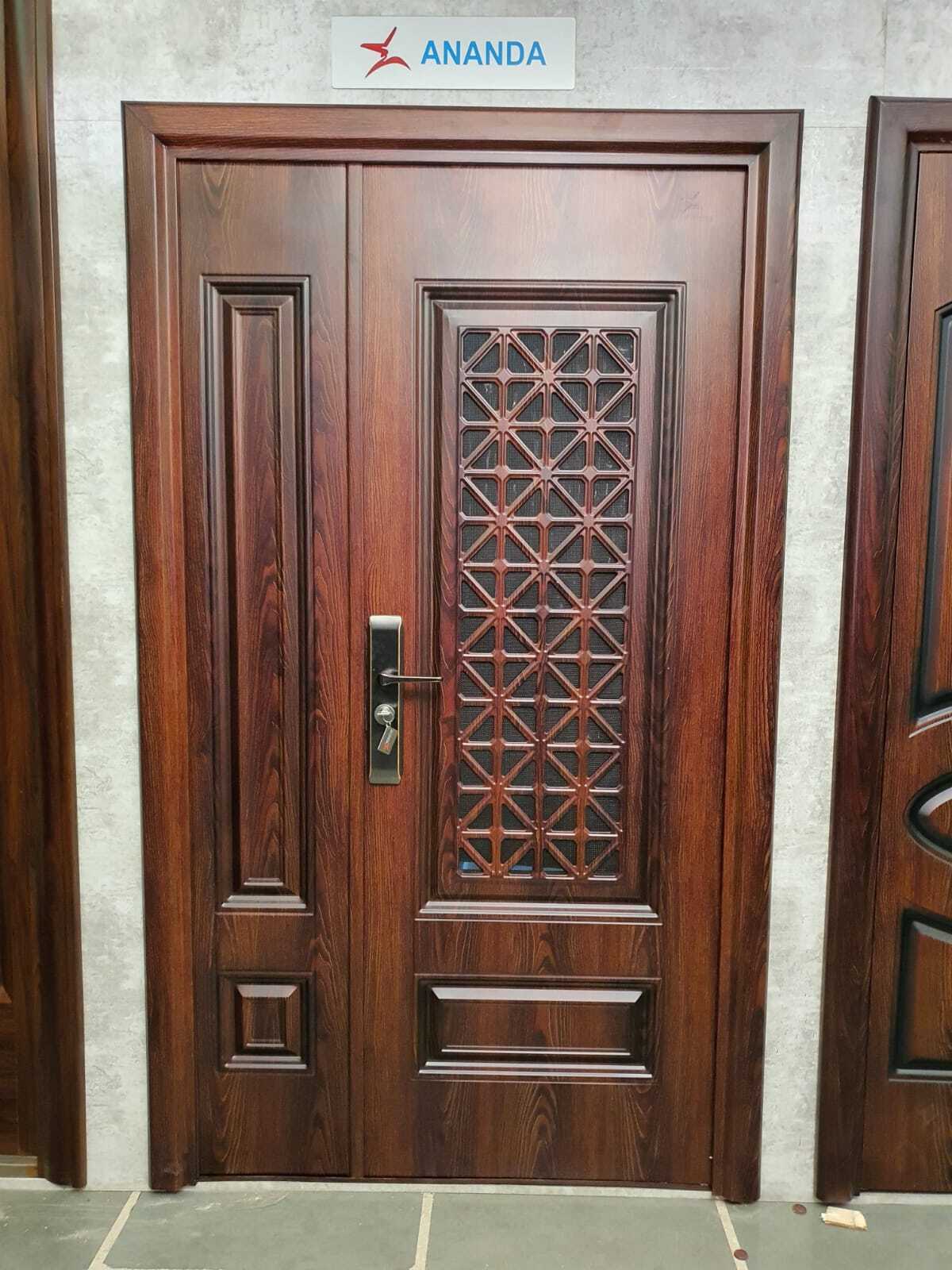 Ms (Mild Steel) Heavy Duty Door - Color: Wooden Finish
