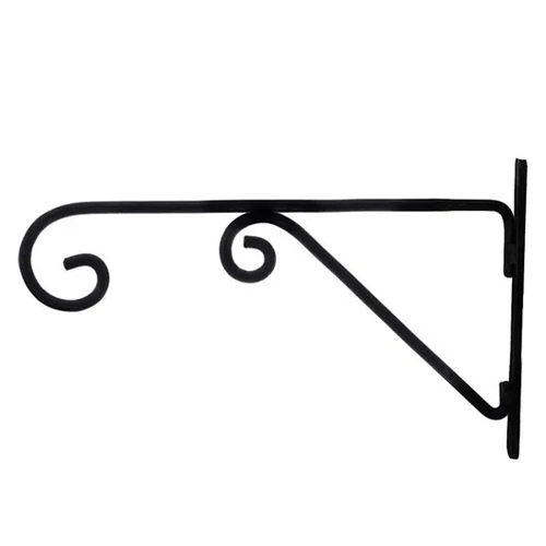 प्लांट के लिए ब्लैक हैंगिंग बास्केट वॉल माउंटेड ब्रैकेट