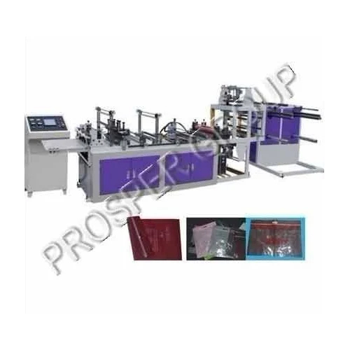Blue Automatic Non Woven Pp Zipper Bag Making Machine