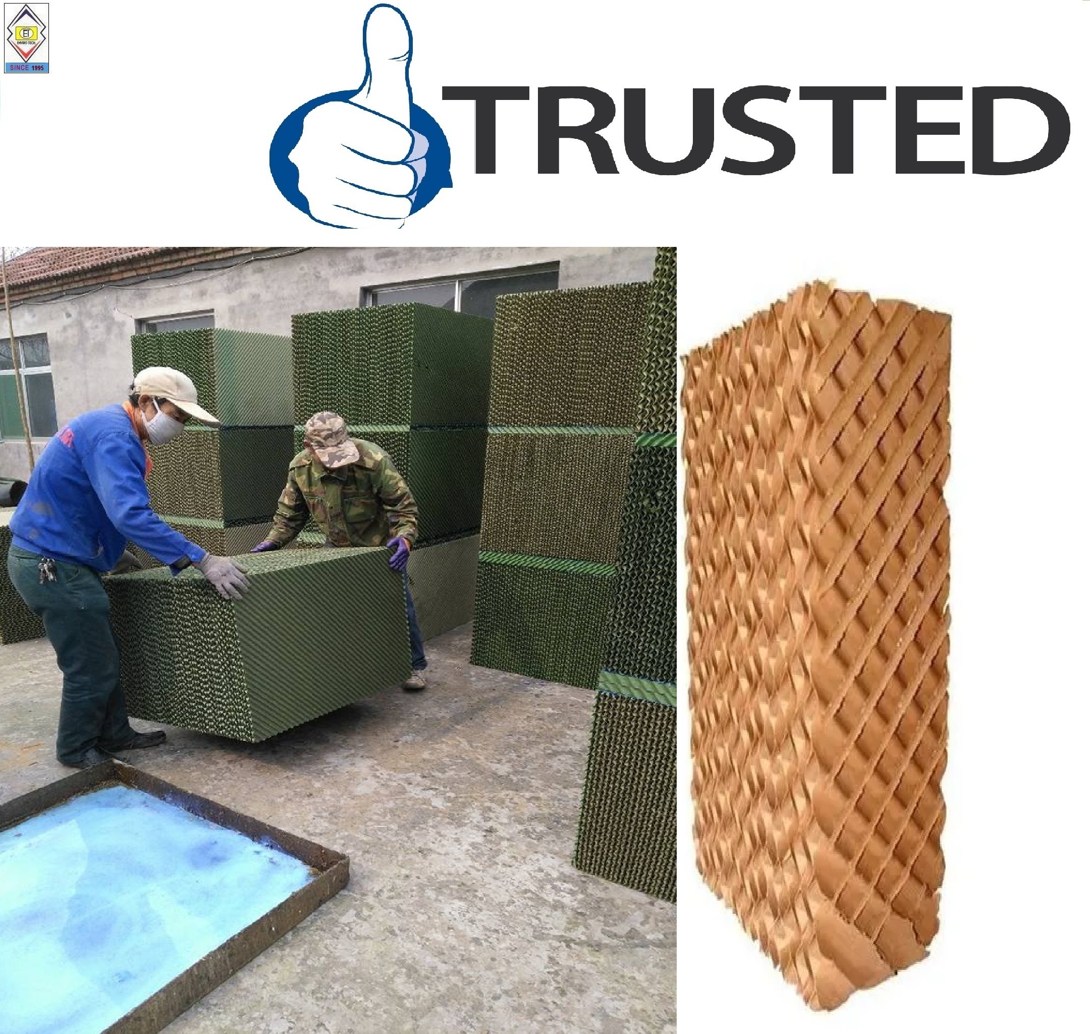 Evaporative Cooling Pad - Sizes 600x600mm To 1800x600mm | Durable, Economical, Ideal For Greenhouses And Industrial Applications