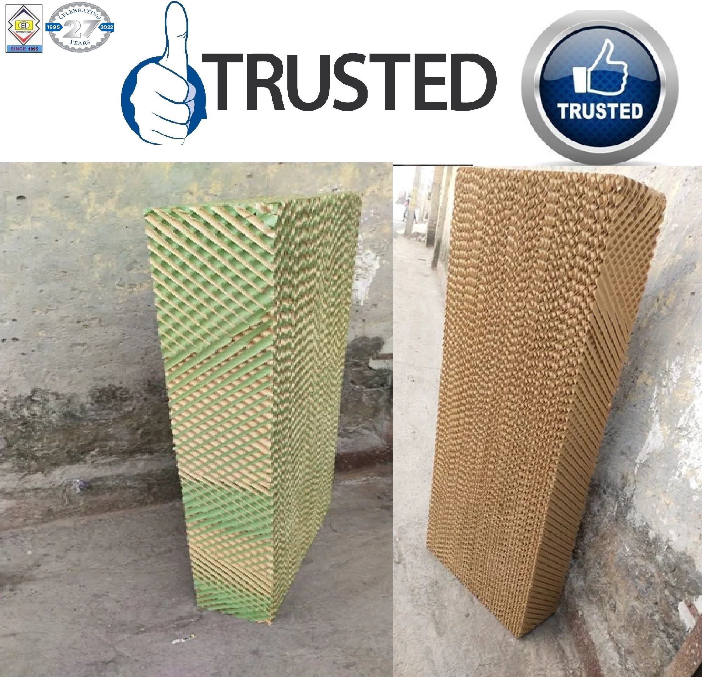 Brown And Green Brown Evaporative Cooling Pad Supplier In Bengaluru Karnataka