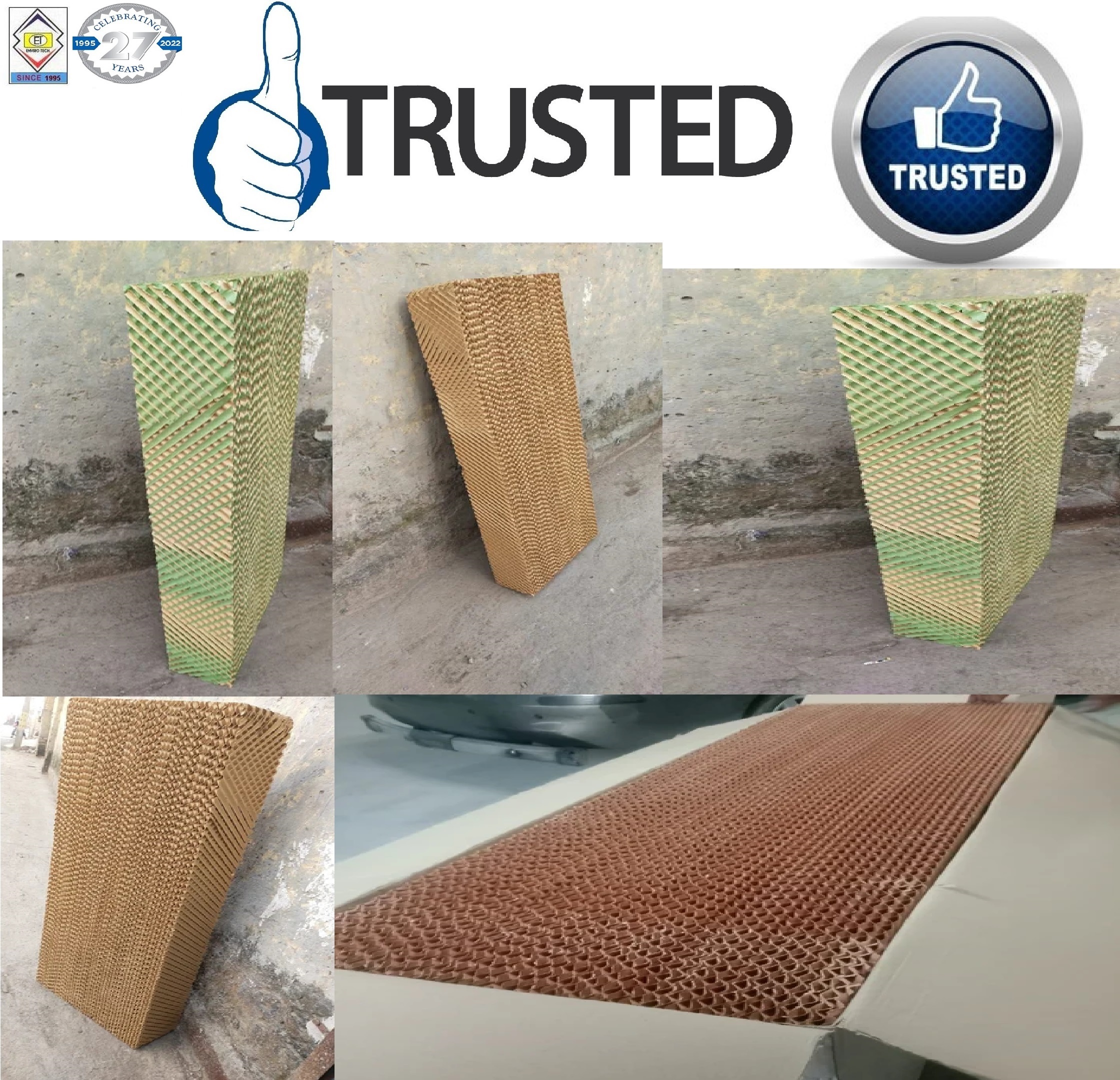 Brown And Green Brown Evaporative Cooling Pad Supplier In Bengaluru Karnataka