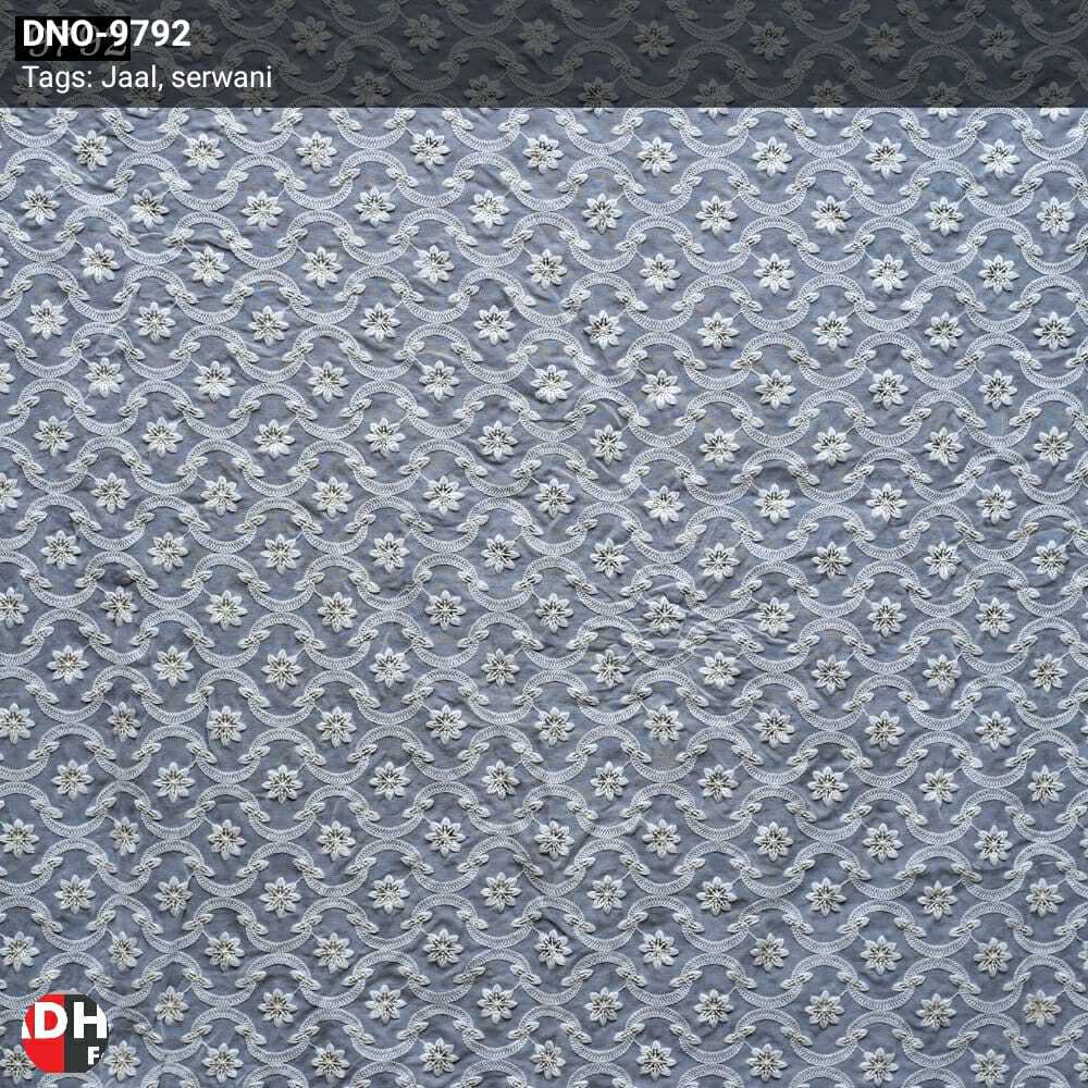 Sequence Embroidery - Georgette, 44 Meters Width | Embroidered Design, Multi-fabric Compatibility, Light Weight, Versatile For Sarees, Blouses, And Lehengas