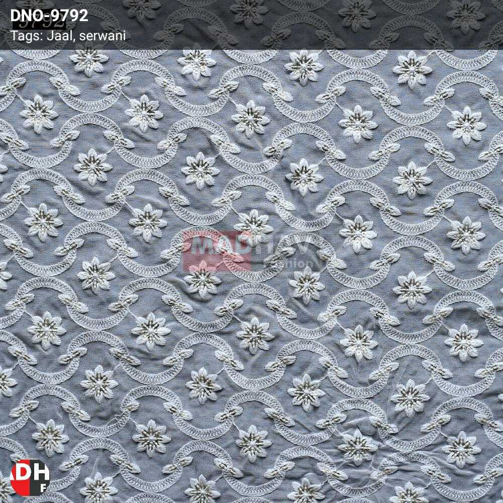 Sequence Embroidery - Georgette, 44 Meters Width | Embroidered Design, Multi-fabric Compatibility, Light Weight, Versatile For Sarees, Blouses, And Lehengas