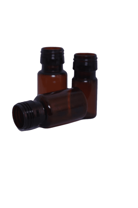 Amber Bottle - Pet 10ml | Round Shape, Screw Cap, Moisture Absorption, Uv Protection, Available In Multiple Colors, Dimensions: 28mm Diameter X 68mm Height