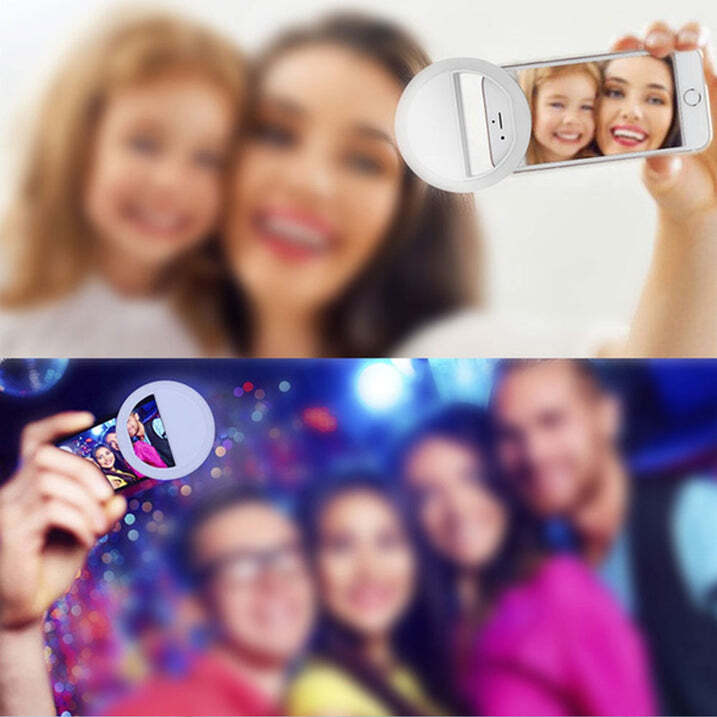 Selfie Ring Light - Plastic Material, White Color | Handy And Lightweight Design For Easy Mobility And User-friendly Experience
