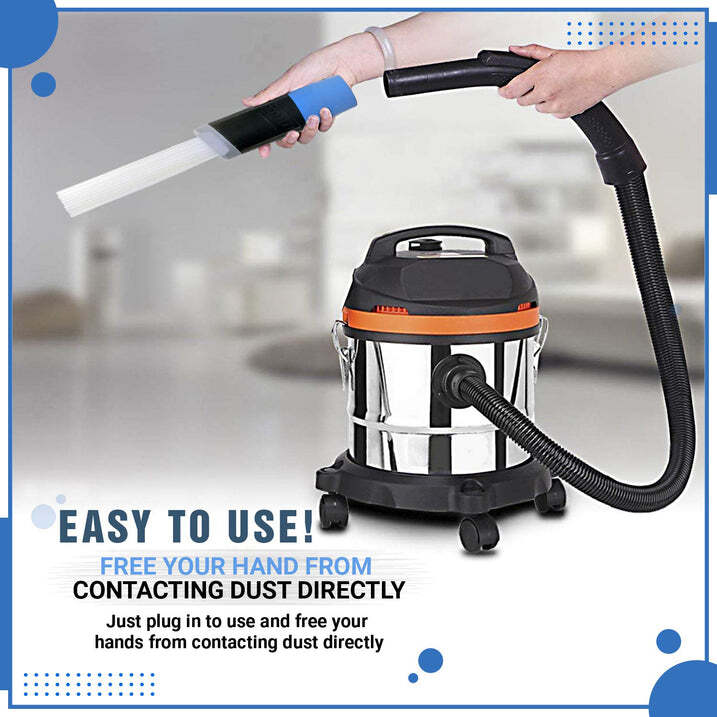 Universal Vacuum Cleaner - Plastic Material, 8x5x30 Cm Dimensions | Mix Color Design, Lightweight At 155 Gm For Easy Handling