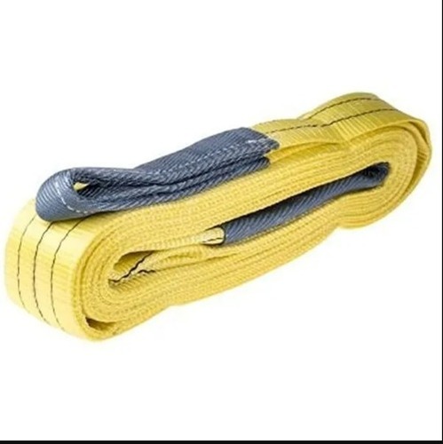 3 टन 5 मीटर पीला रंग डबल प्लाई वेबबिंग स्लिंग्स फ्लैट बेल्ट